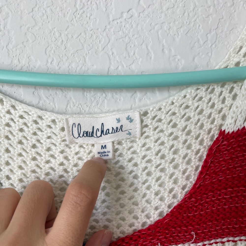 American Flag 4th of July Crotchet Blouse - Picture 2 of 4